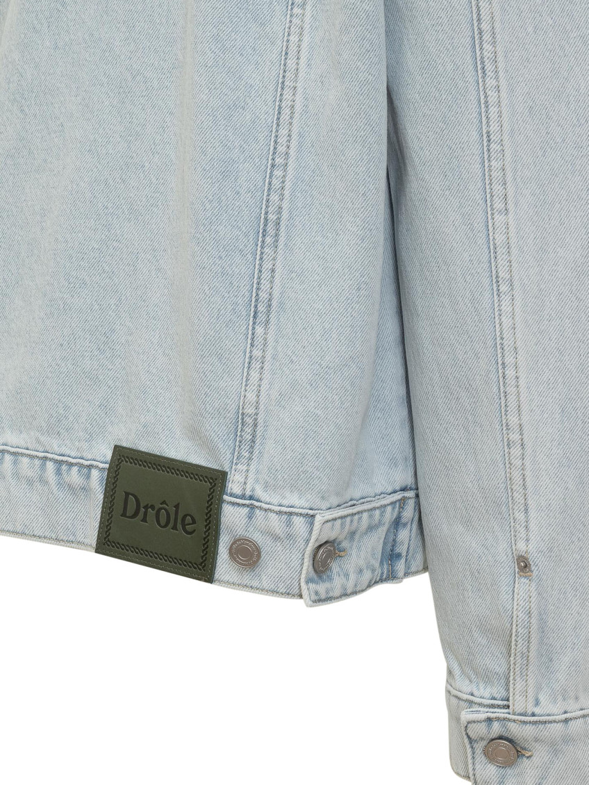 Drôle De Monsieur - denim jacket with contrast collar and pocket