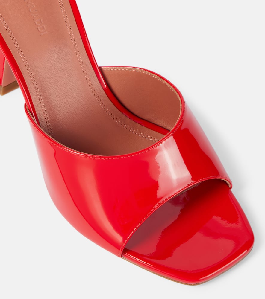 Amina Muaddi Lupita 70 patent leather mules