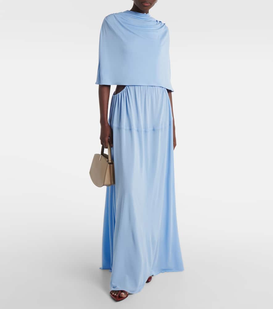 Frankie caped jersey maxi dress