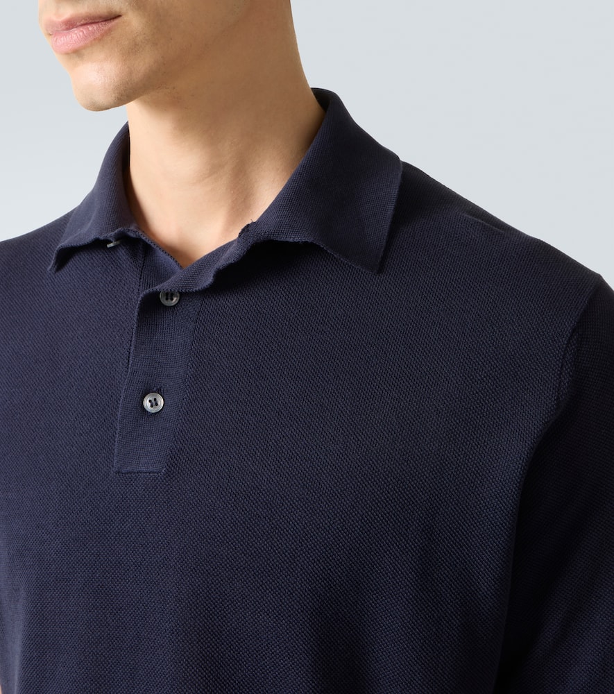 Cotton piqué polo shirt