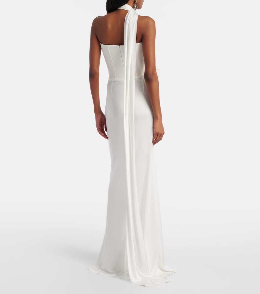 Embellished bustier gown