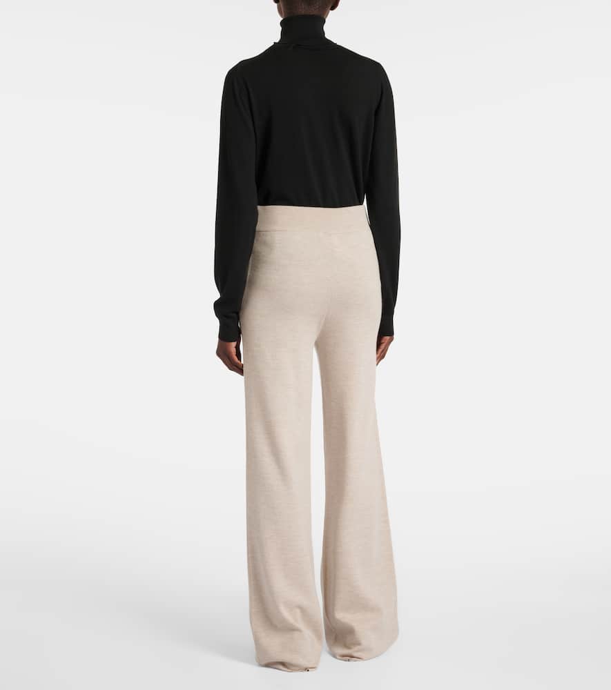 Wilma knitted wool wide-leg pants
