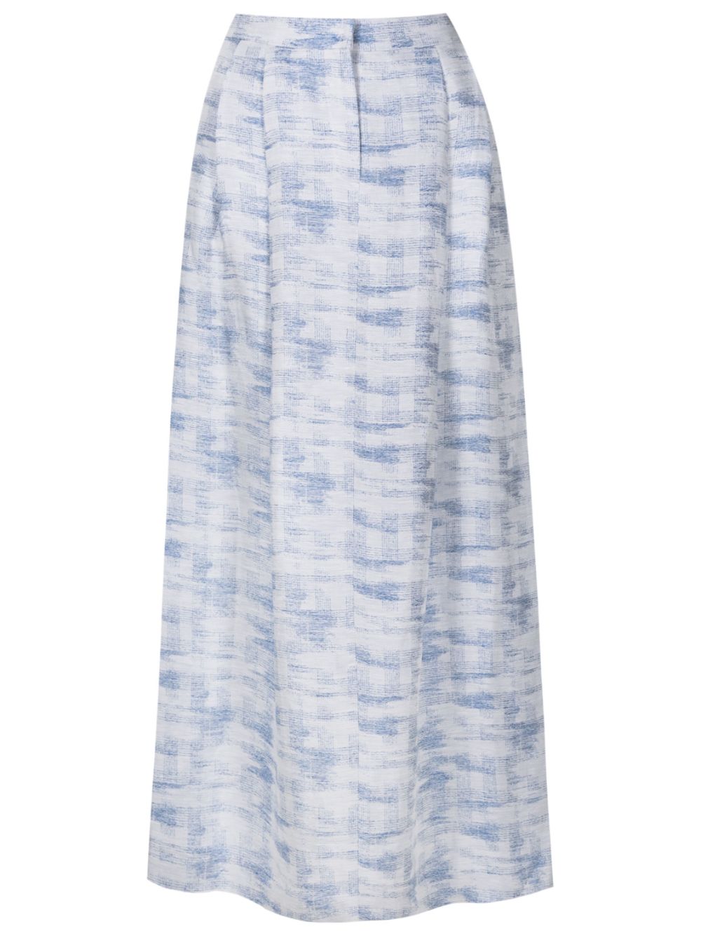 Pleat-detailing high-waist skirt - Blue