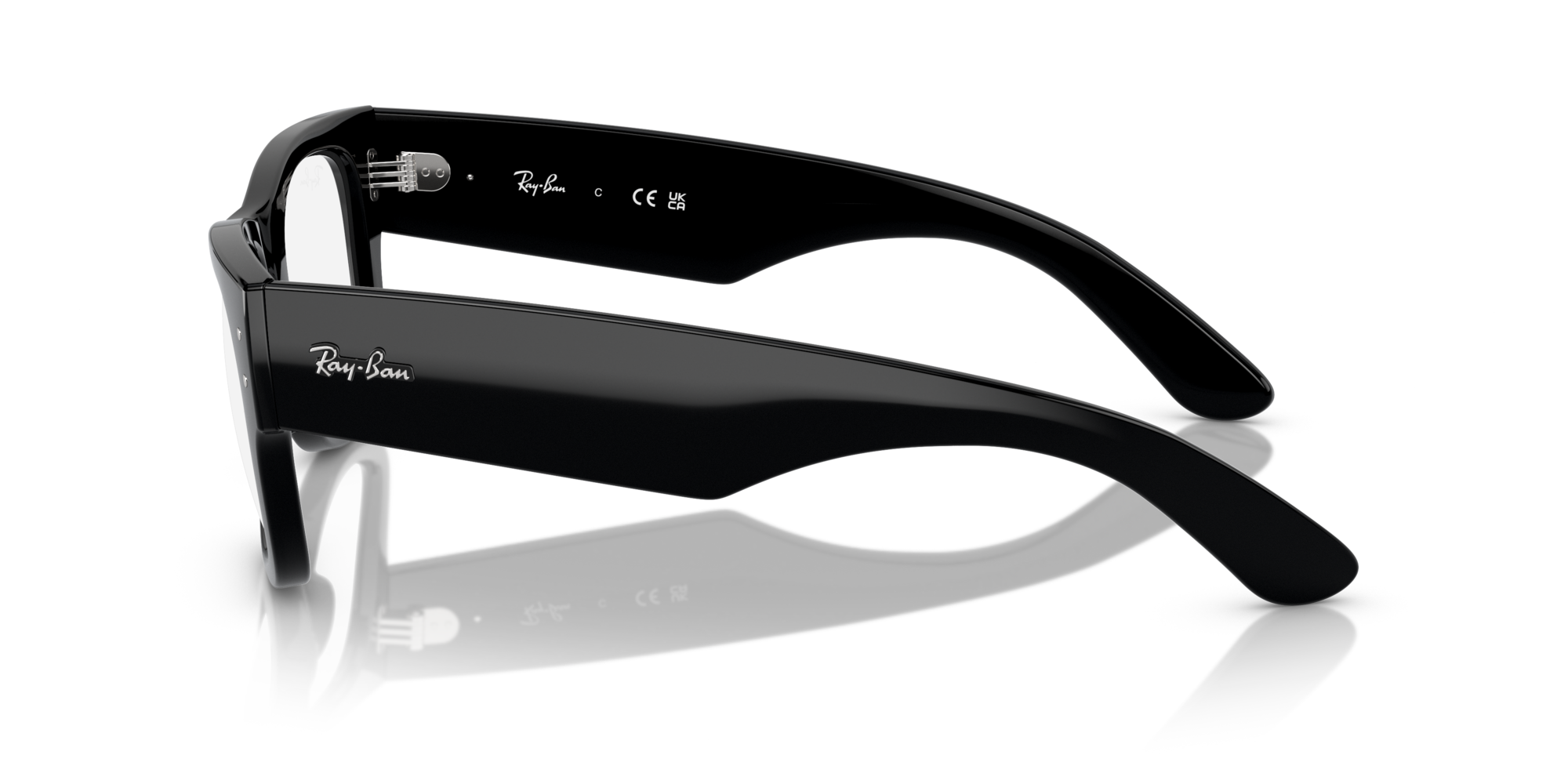 Ray - Ban Unisex Ray - Ban RX0840V MEGA WAYFARER 2000 Optical frames Acetate Black Transparent Squared Norma