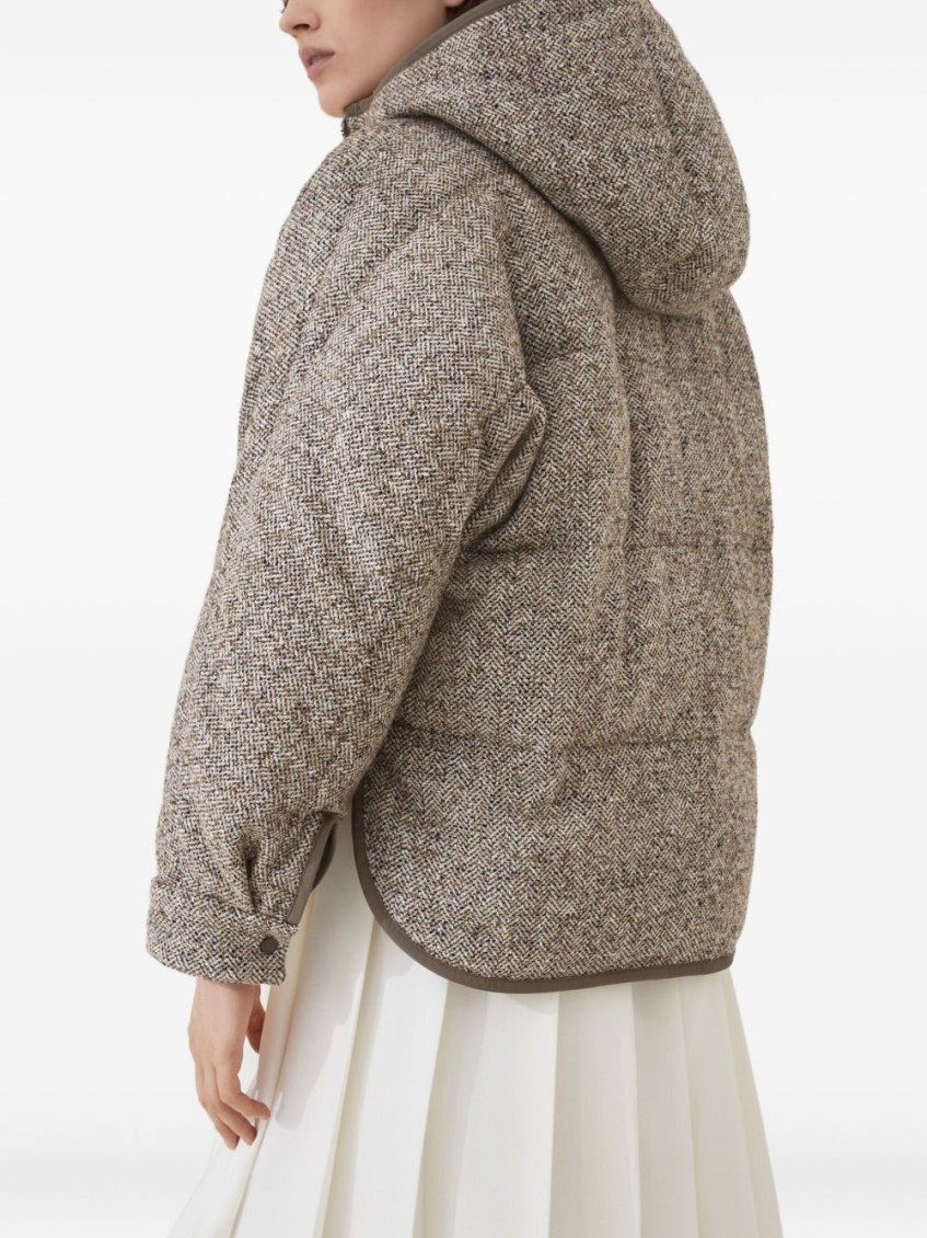 Reversible Wool And Silk Down Jacket