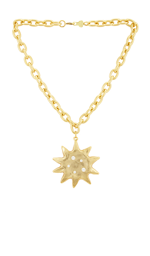 BRACHA Gilded Sun Necklace in Unique Color & Gold in Metallic Gold