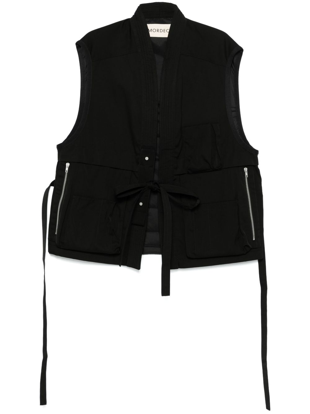 Panelled vest - Black