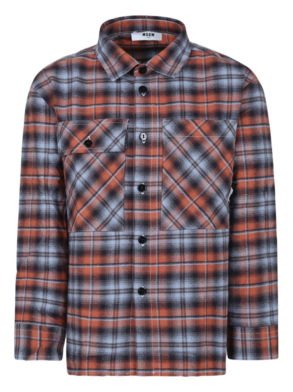 Check-print shirt - Brown