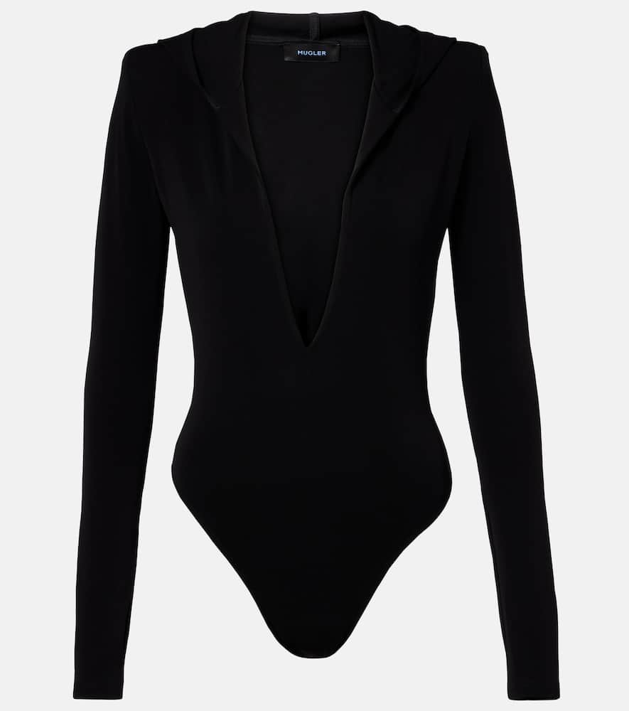 Hooded jersey bodysuit