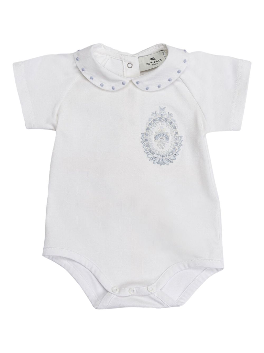 Coat of Arms-embroidered bodysuit - White