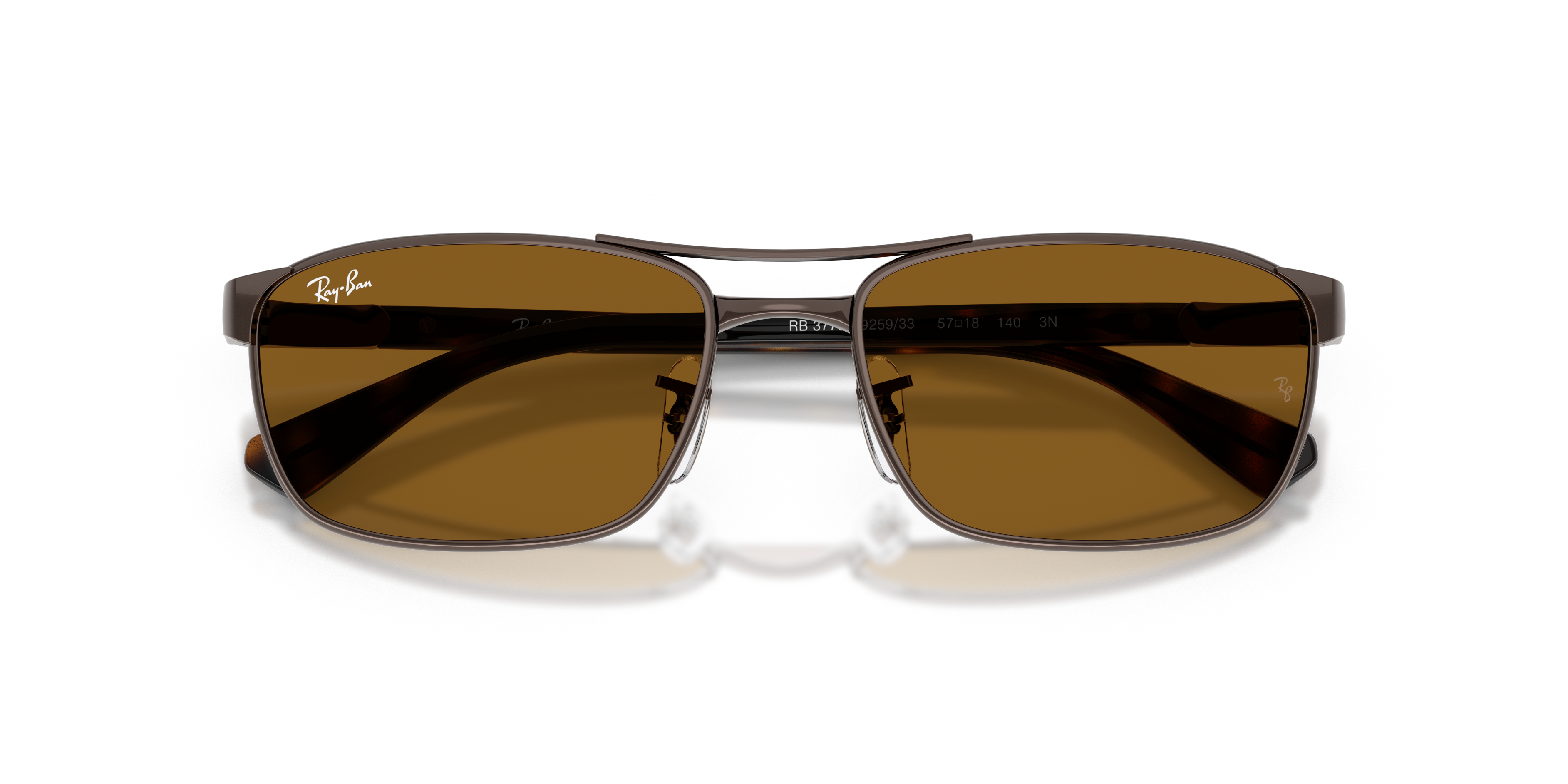 Ray - Ban Unisex Ray - Ban RB3778 925933 Sunglasses Metal Bronze Brown Geometric Norma