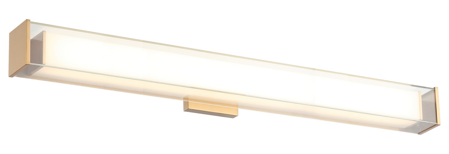 Aged Gold Brass LED Wall Sconce from the Cardenne Collection