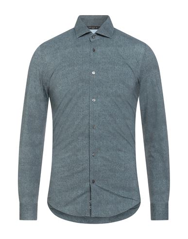 Man Shirt Slate blue Size 15 ¾ Polyamide, Elastane