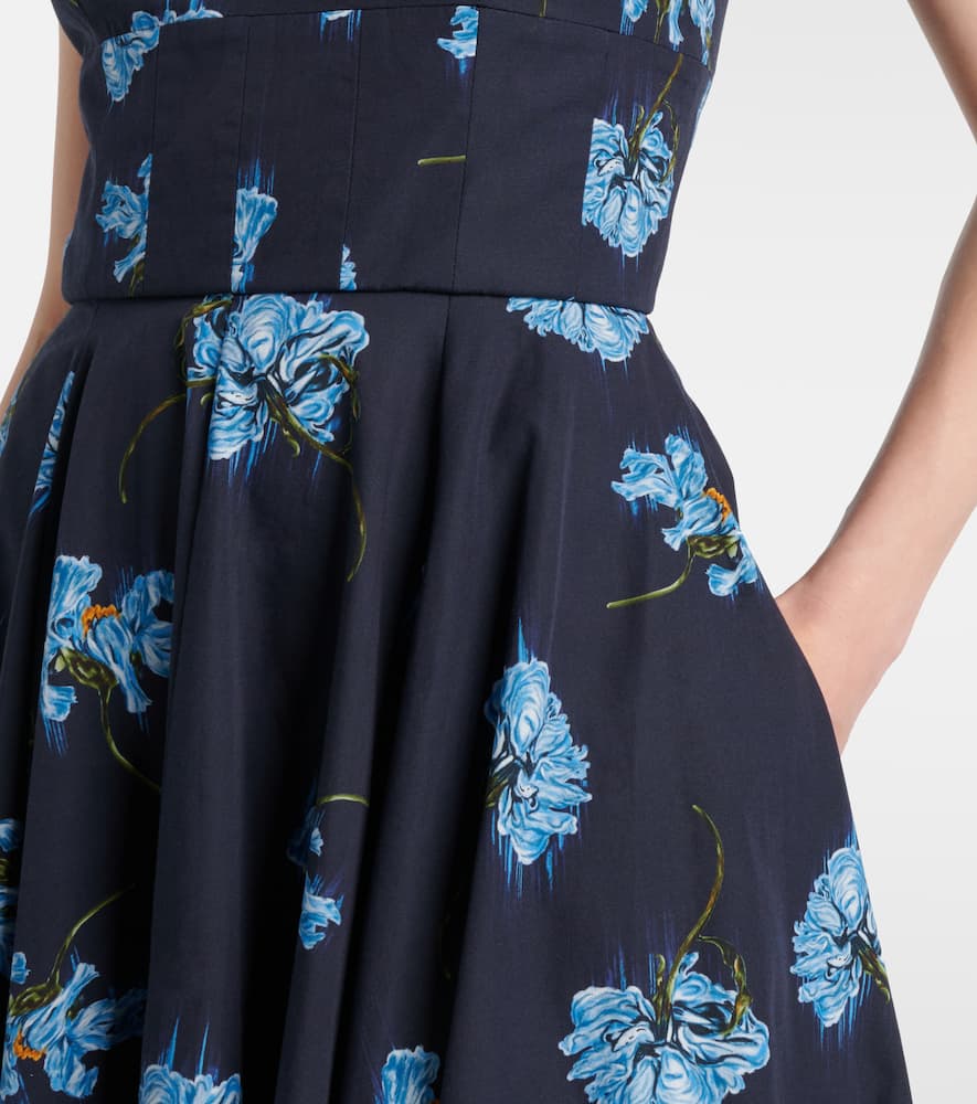 Floral cotton midi dress