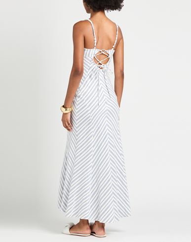 Woman Maxi dress Blue Size 4 Viscose, Cotton, Linen