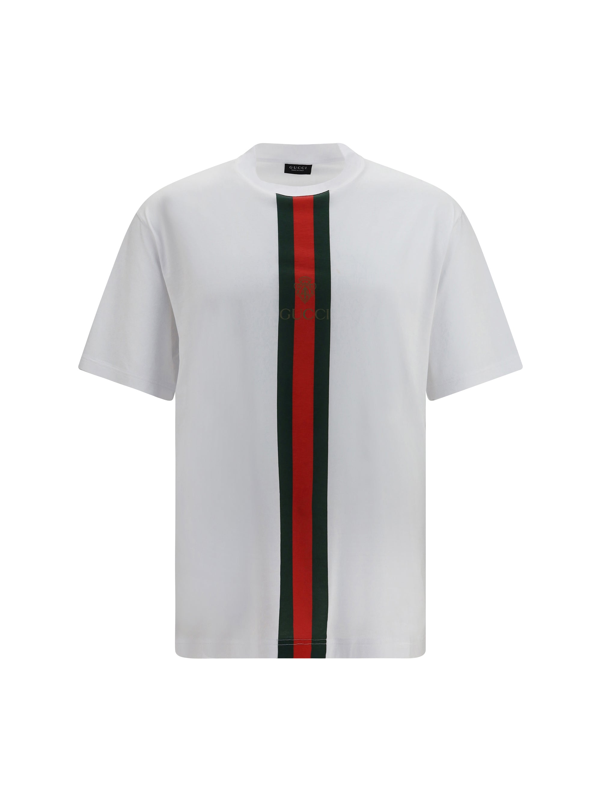 Web Stripe Print T-Shirt — White