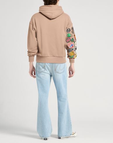 Man Sweatshirt Light brown Size M Cotton