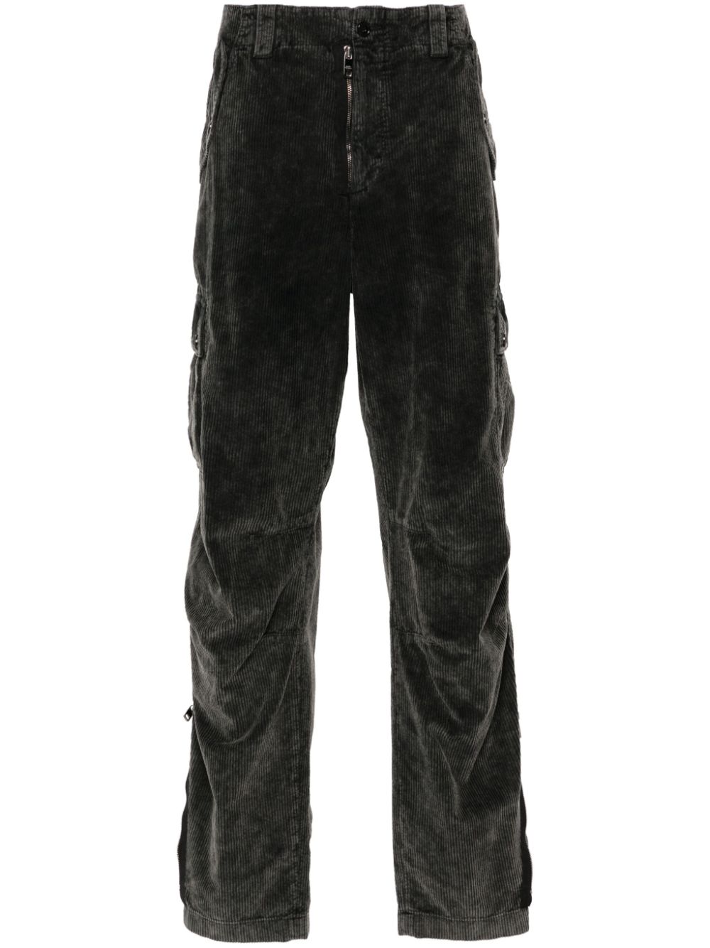 Logo-patch cargo pants - Grey