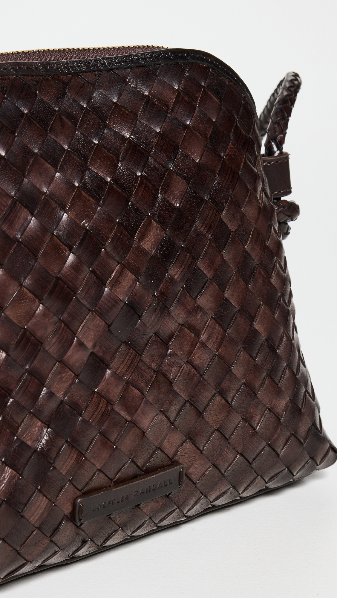 Mallory Woven Crossbody Bag Chocolate One Size