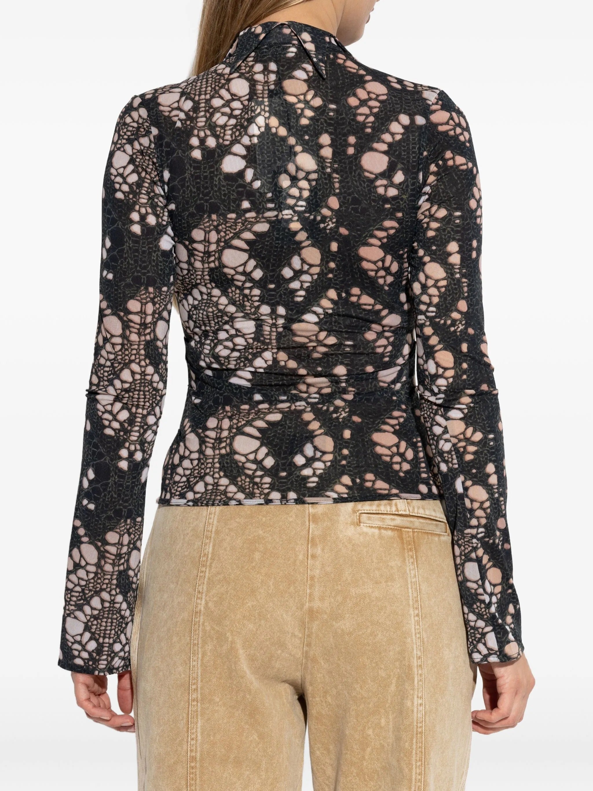 Avavav Spiky Printed Distressed Knit