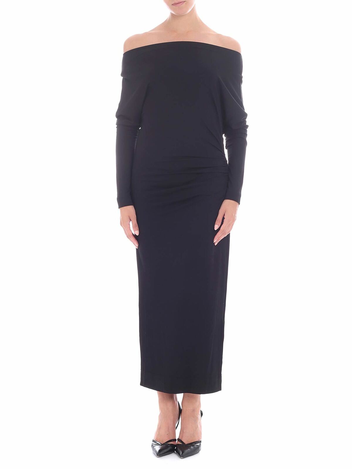 Black off-shoulder dress