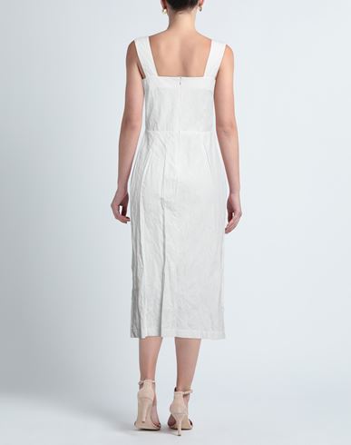 Liviana Conti Woman Midi dress White Size 6 Polyamide, Cotton, Metallic fiber