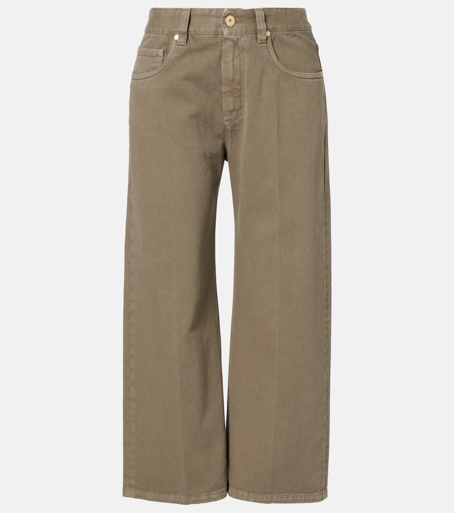 Cropped wide-leg jeans