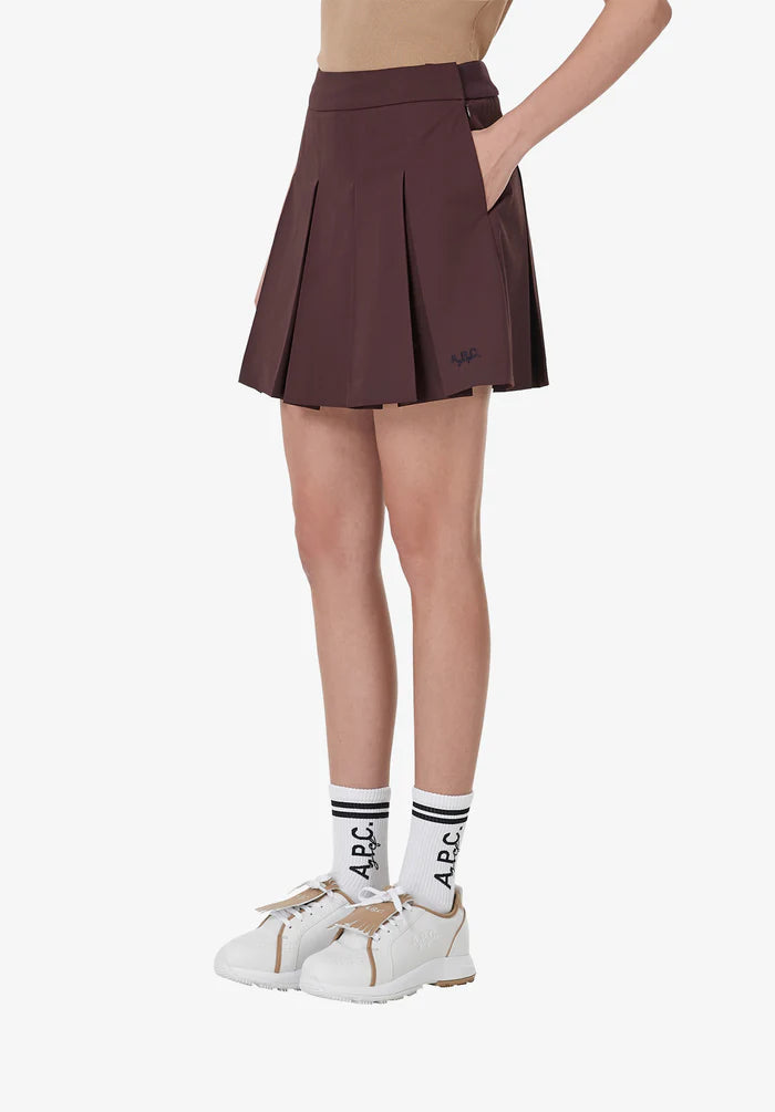 A. P.C. Pleated skirt 34 GAC - Burgundy