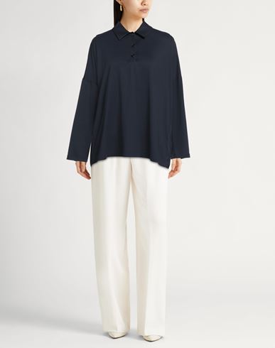 Woman Polo shirt Midnight blue Size 2 Cotton, Viscose