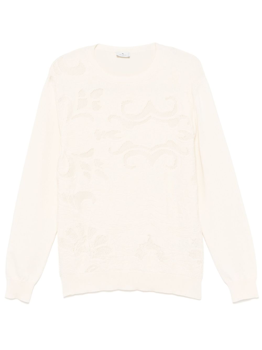 Patterned-jacquard sweater - Neutrals