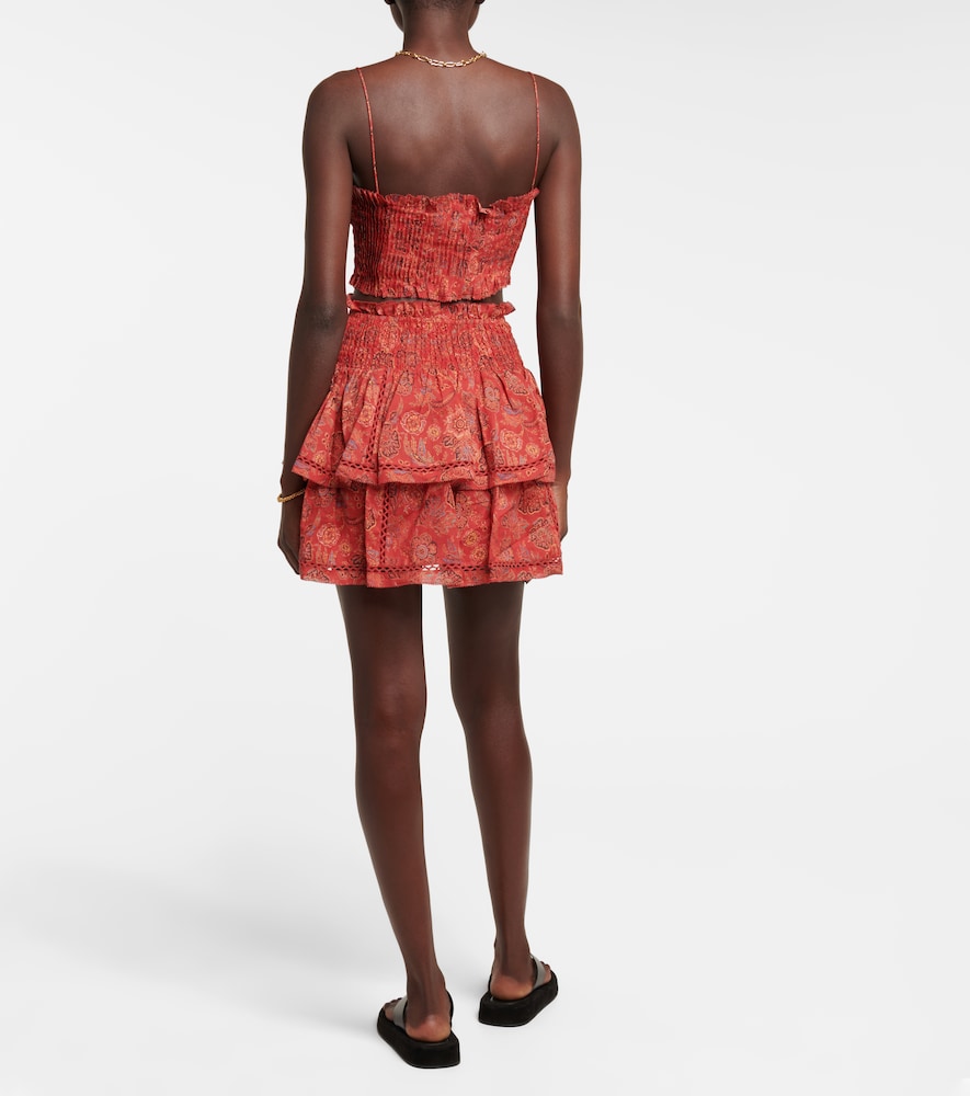SIR Allegra floral ramie crop top