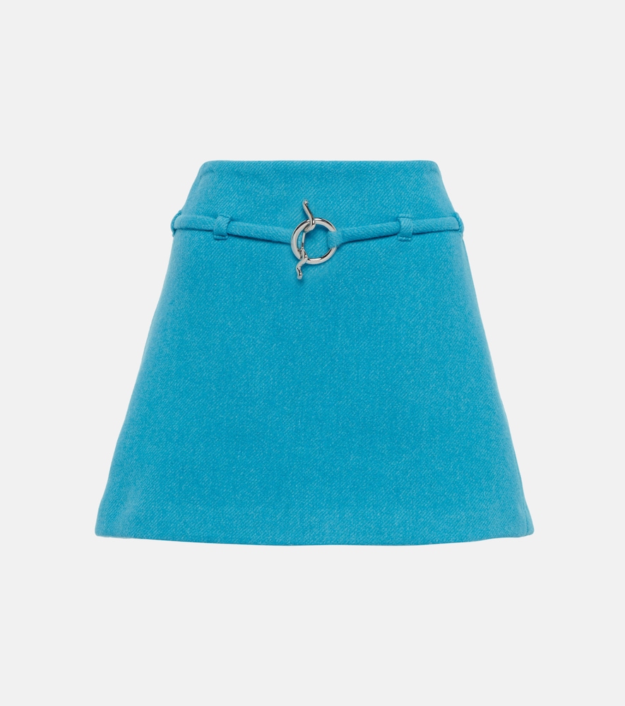 Wool-blend miniskirt