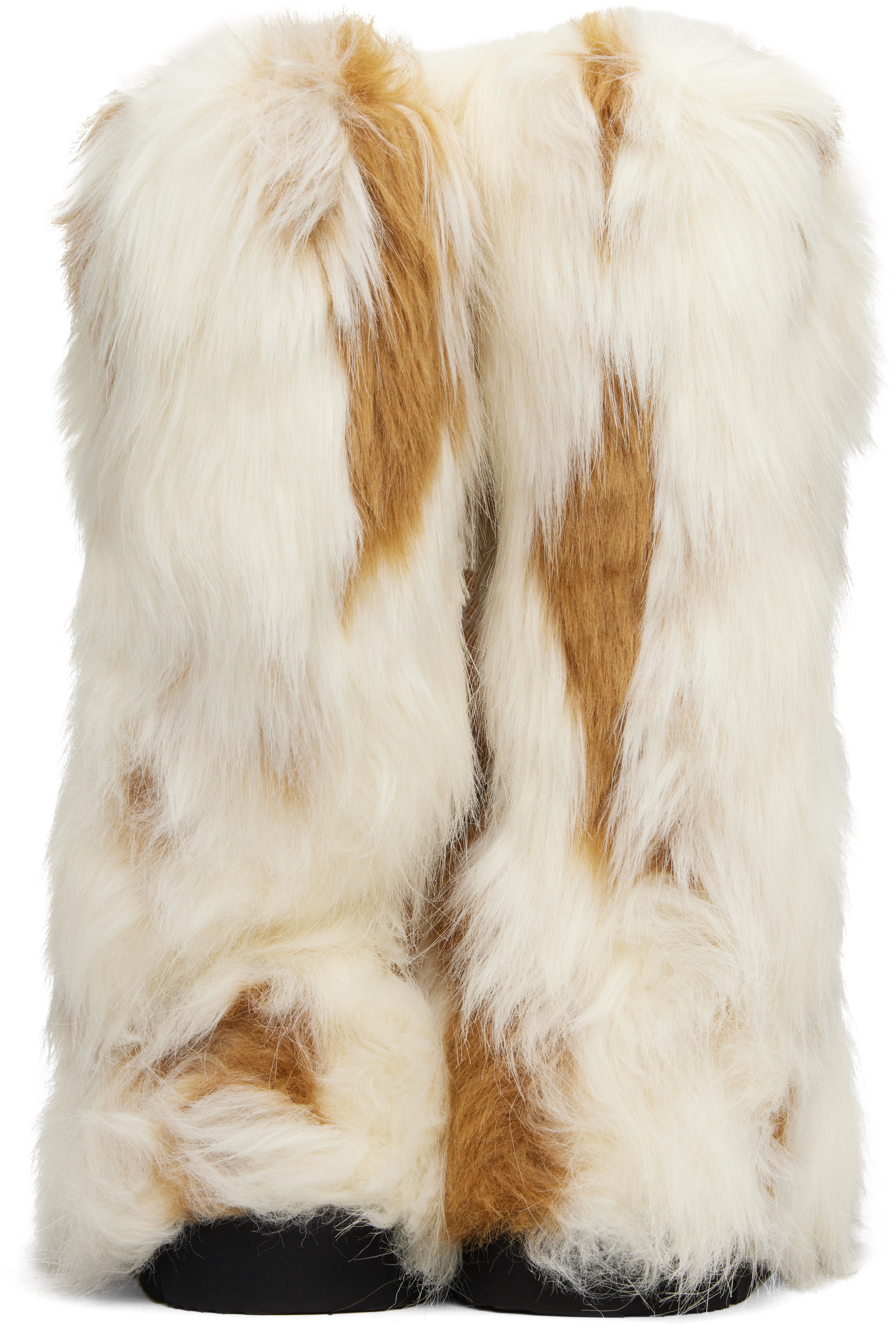 Beige & Brown Fofo Long Boots