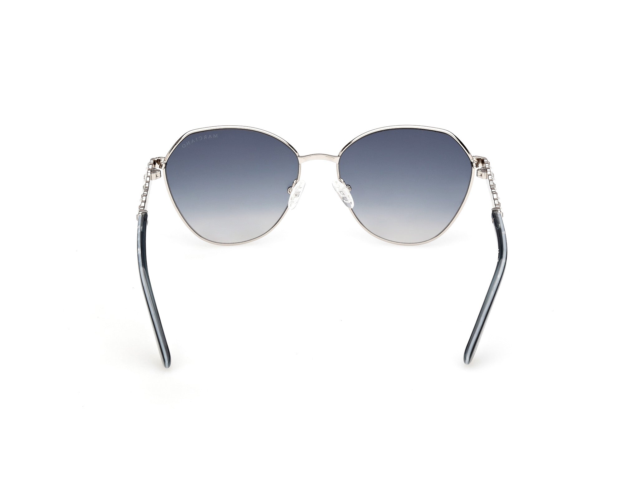 Guess by Marciano Woman Guess by Marciano GM00036 10W Sunglasses Metal Grey Blue Round Norma