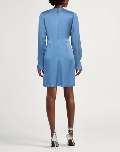 Semicouture Woman Mini dress Slate blue Size 6 Acetate, Silk