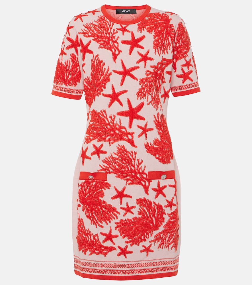 Barocco Sea jacquard minidress