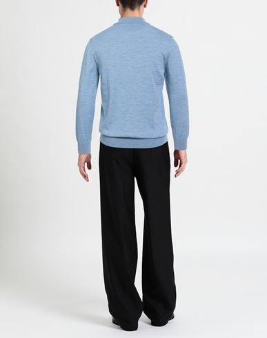 Man Turtleneck Light blue Size 50 Merino Wool