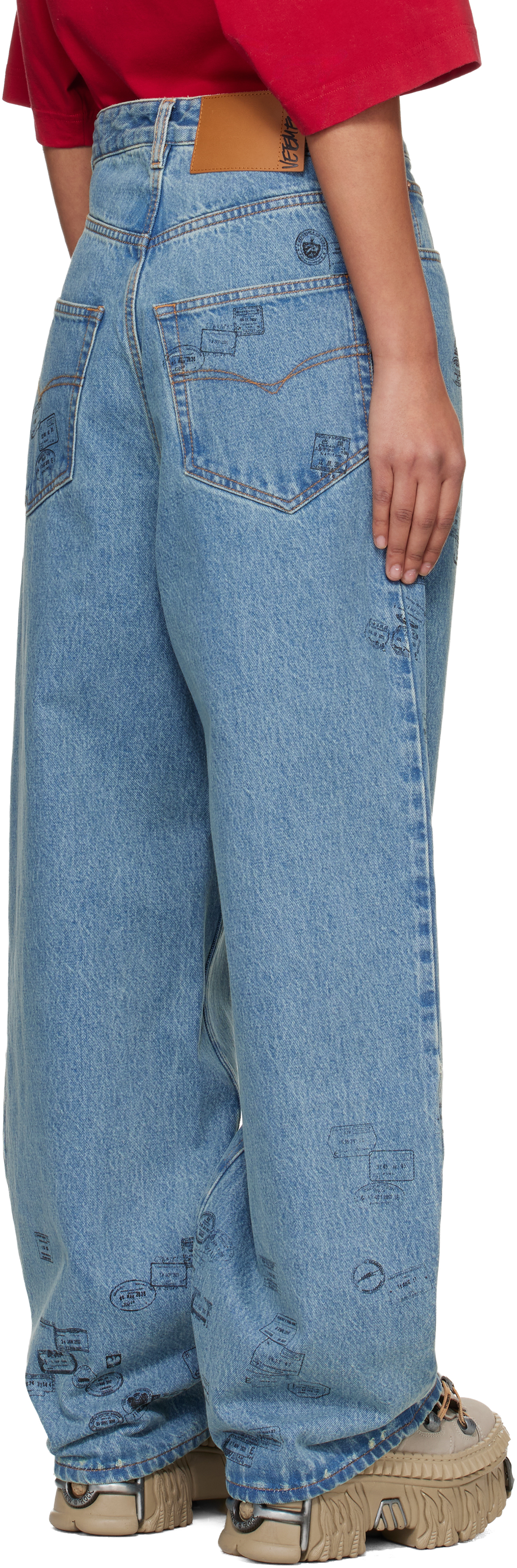 Blue Passport Stamps Jeans