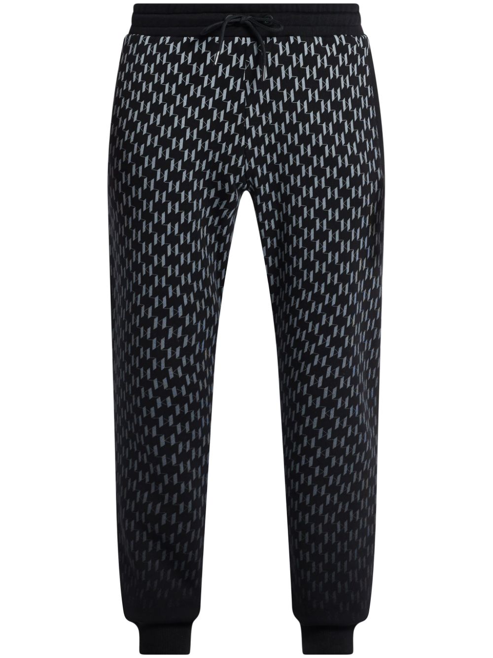 Monogram-pattern track pants - Black