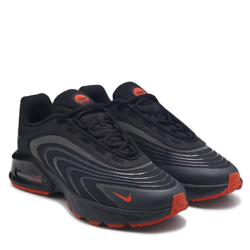 Men's Air Max Fire Sneakers (Grey/Black/Orange)