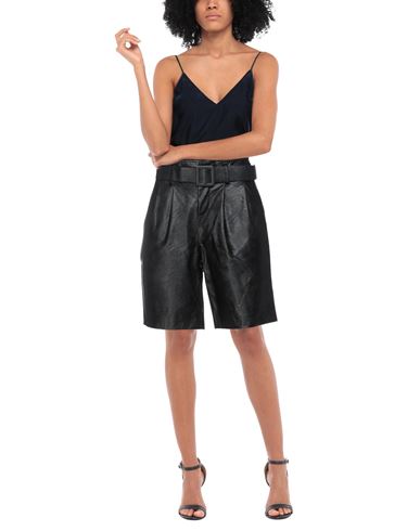 Odì Odì Woman Shorts & Bermuda Shorts Black Size S Polyurethane, Viscose