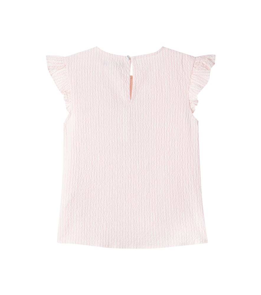 Konges Sløjd Ellie embroidered cotton seersucker top