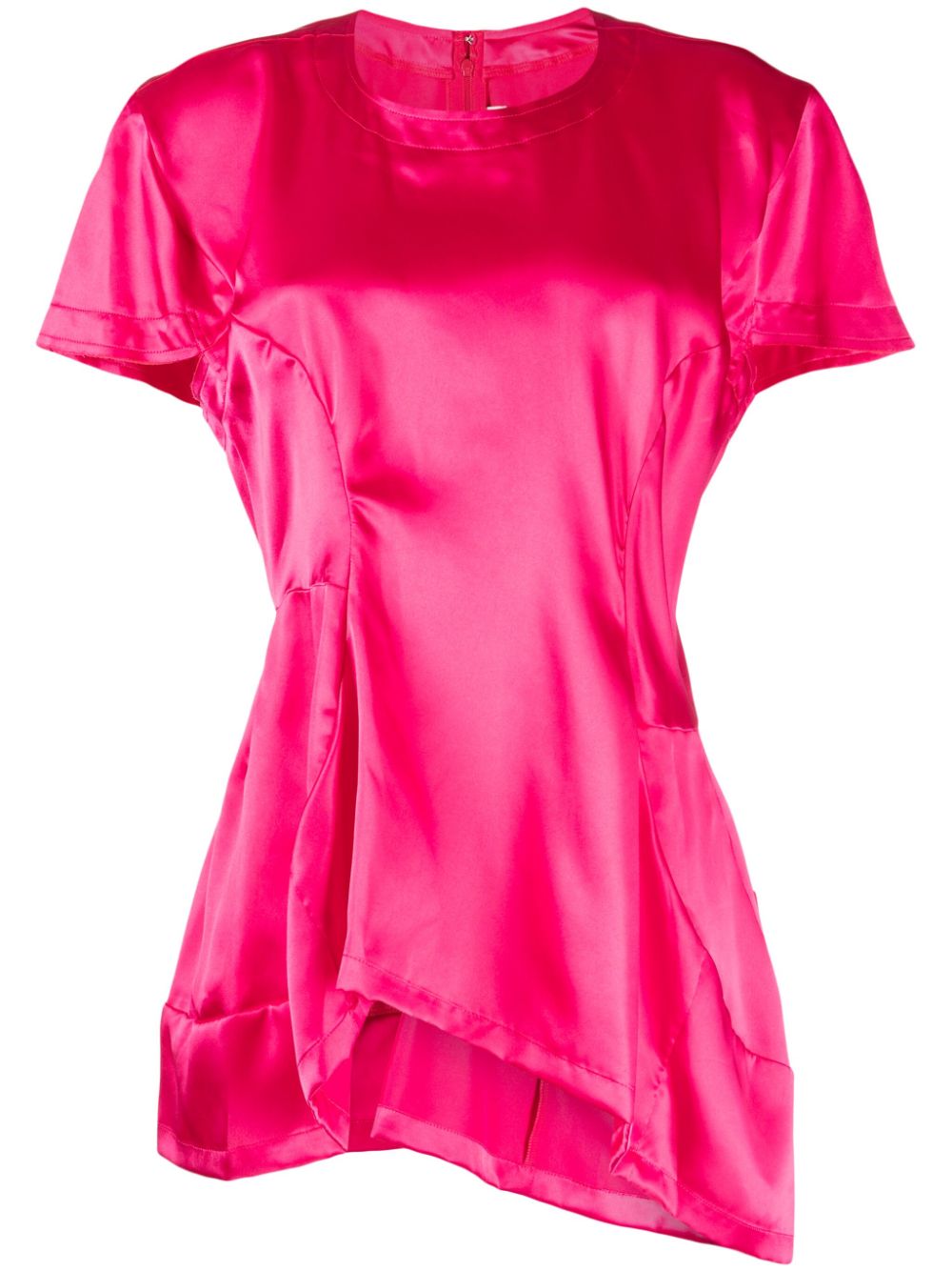 Panelled short-sleeve T-shirt - Pink