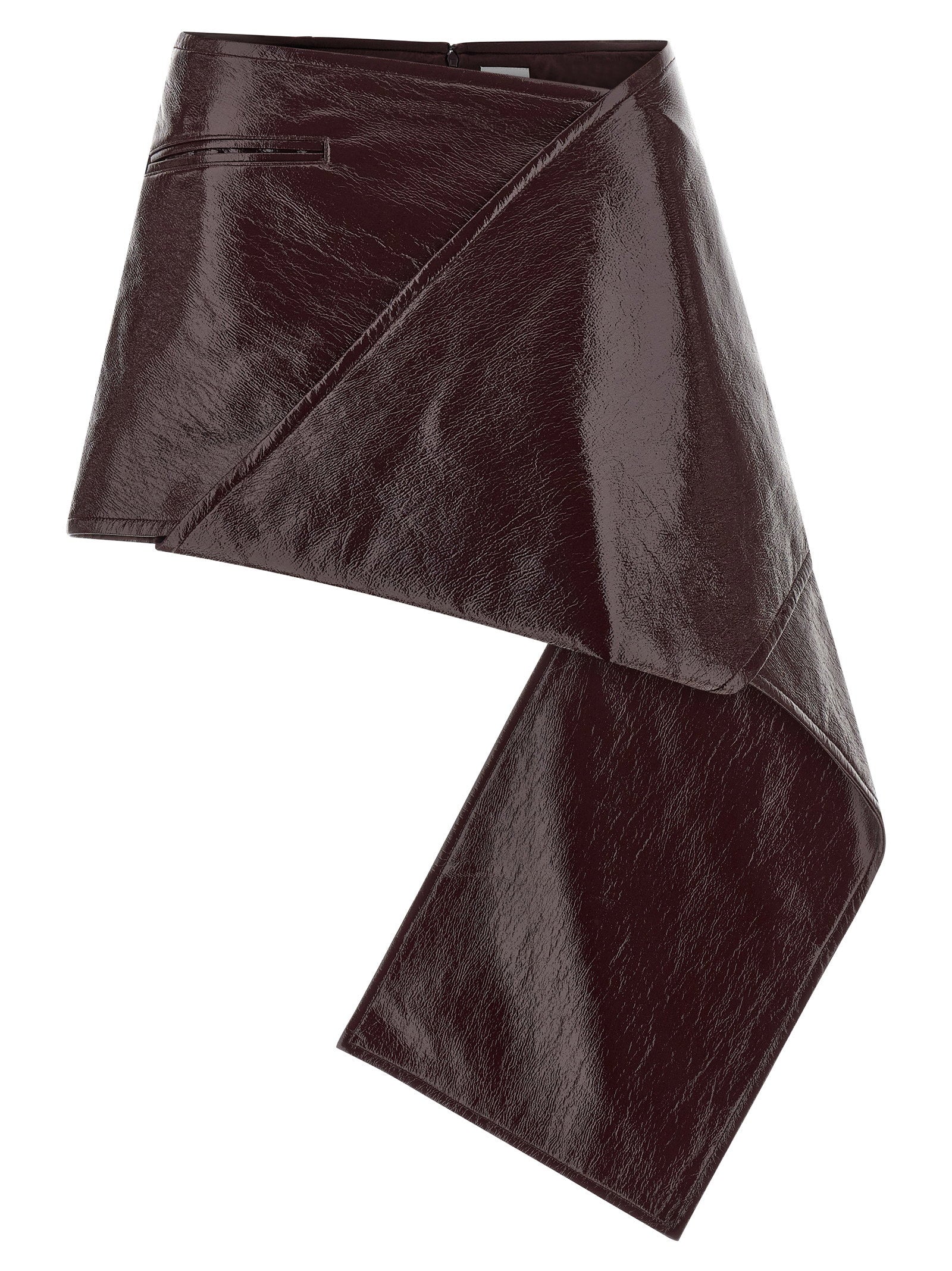 Fold Vinyl Mini Skirt