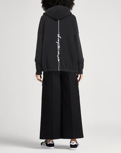 Woman Sweatshirt Black Size S Cotton, Polyester