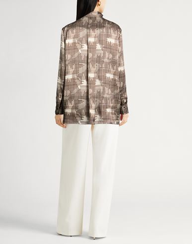 Woman Shirt Beige Size 16 Silk