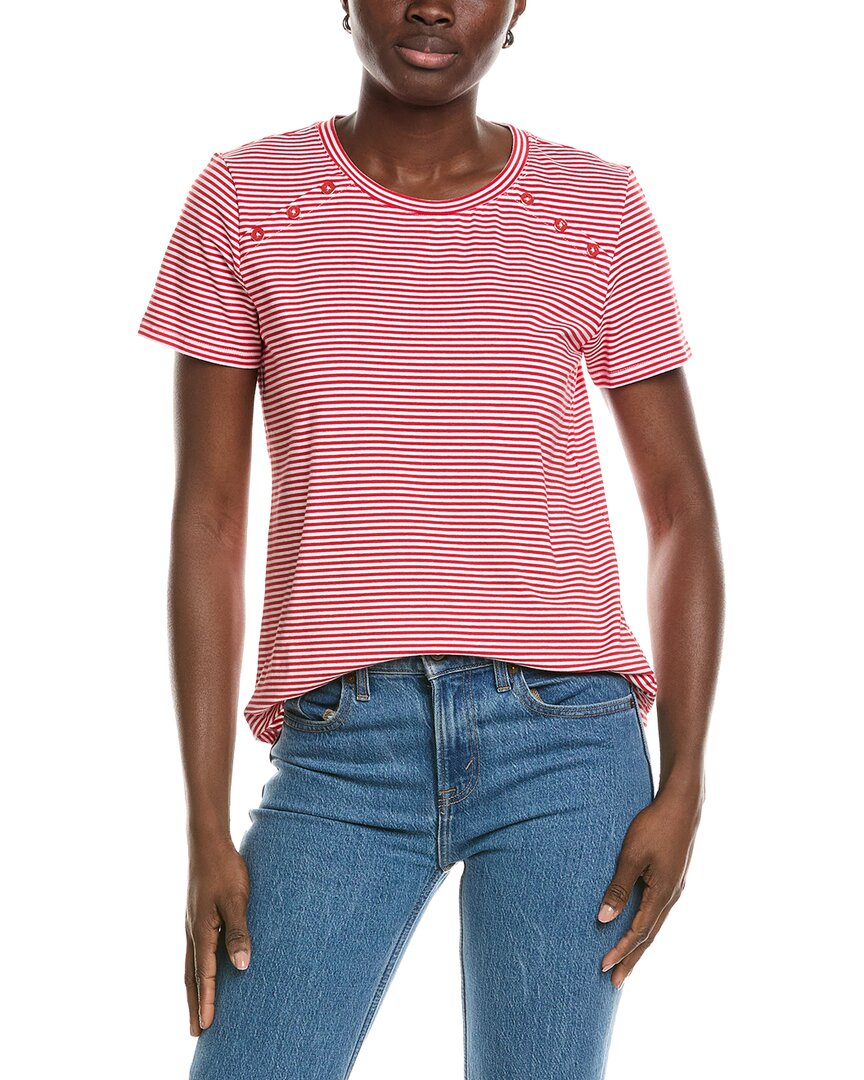 Buttoned Shoulder T-Shirt
