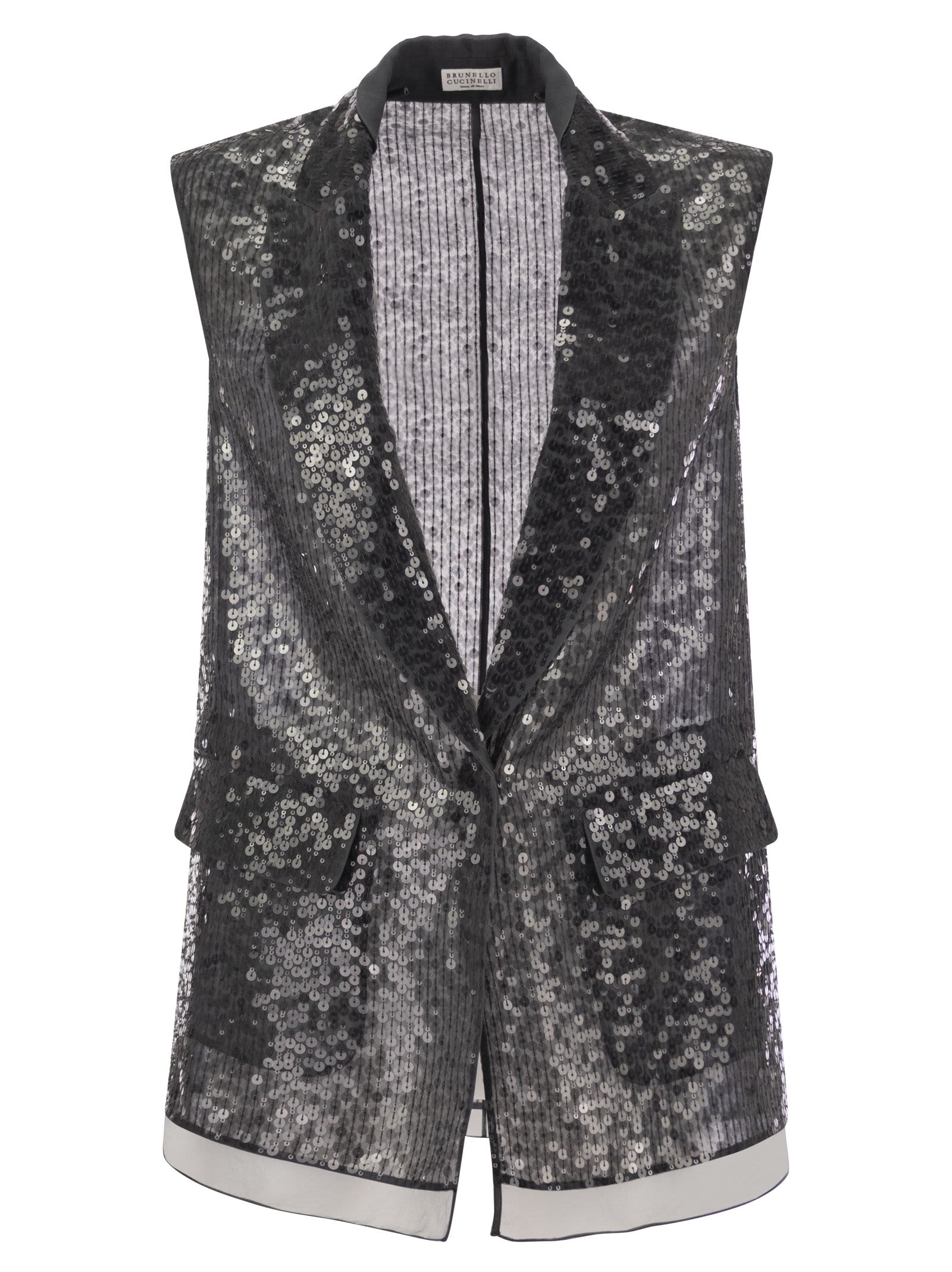 Dazzling Silk Embroidery Vest
