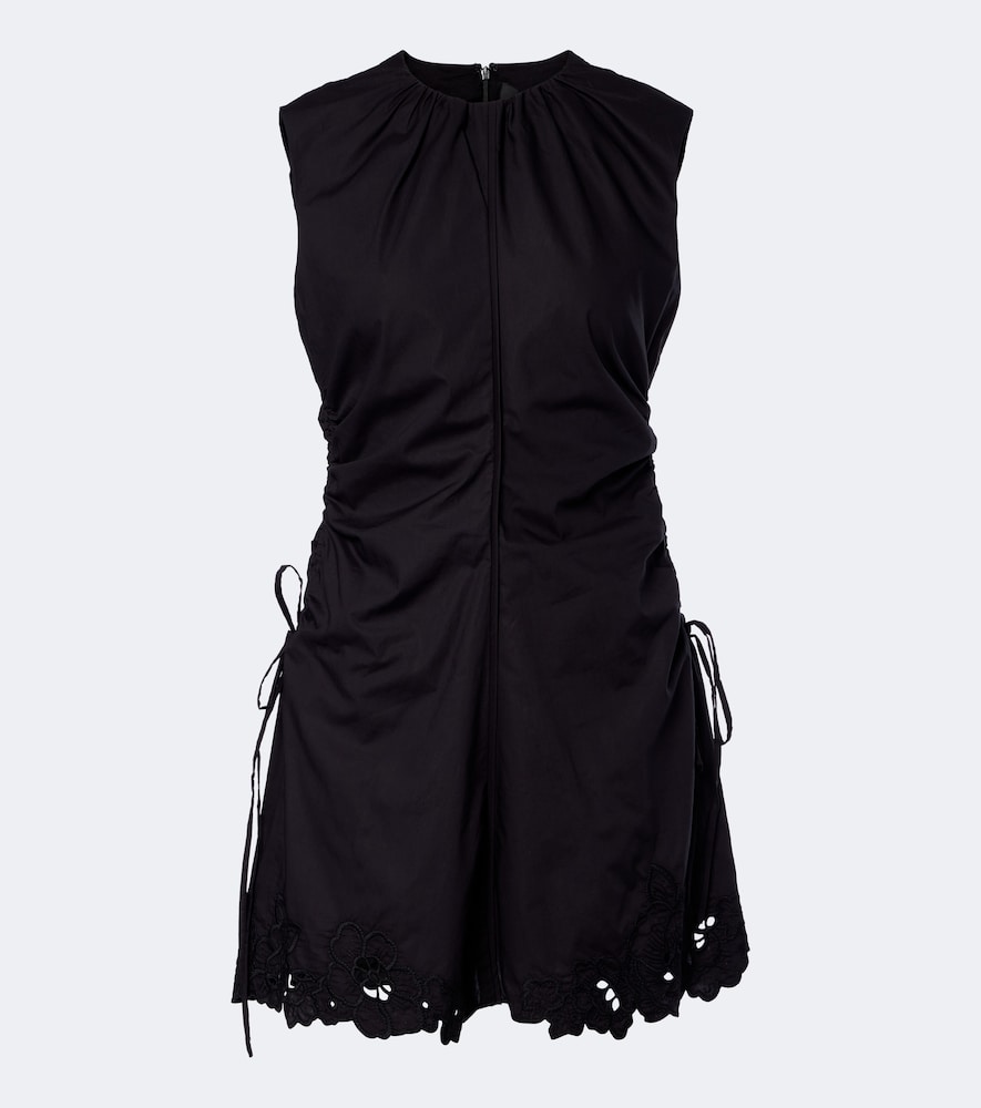 Klara ruched cotton minidress