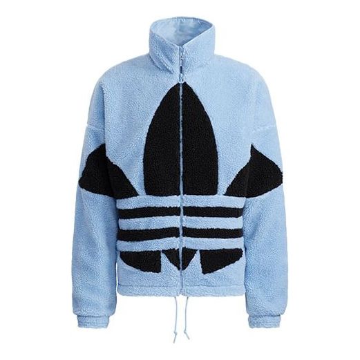 Originals Sherpa Jacket Stand Collar Loose Logo Sports Sky Blue